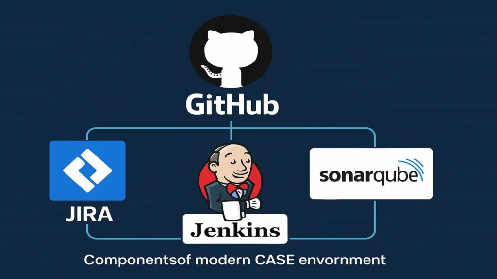 Example of integrated modern CASE environment stack.