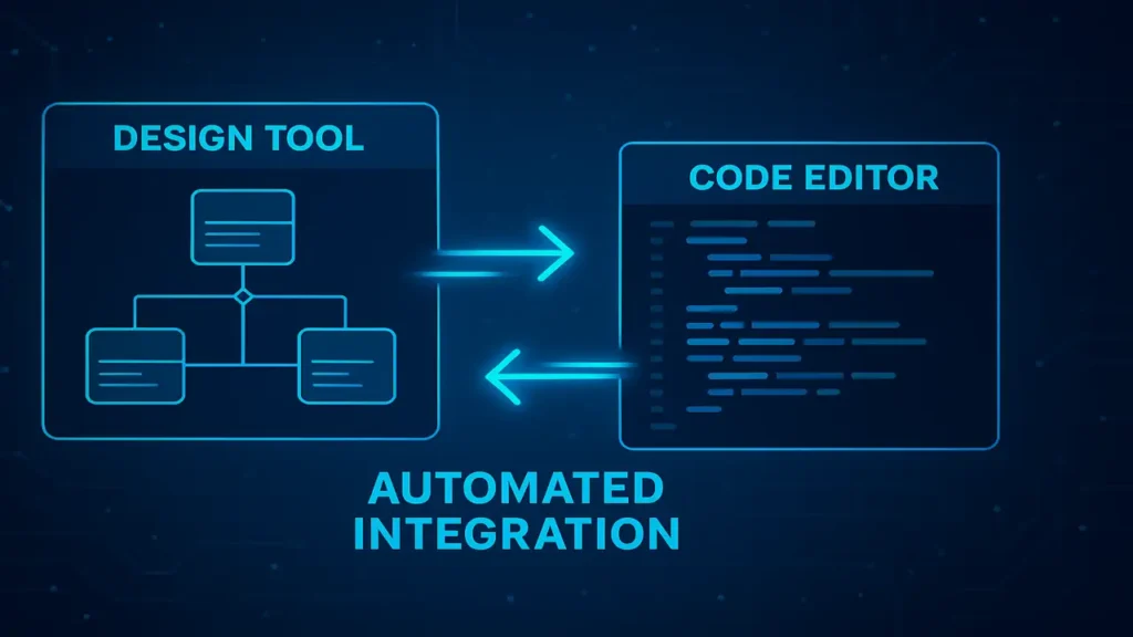 design tool connects directly with the coding tool
