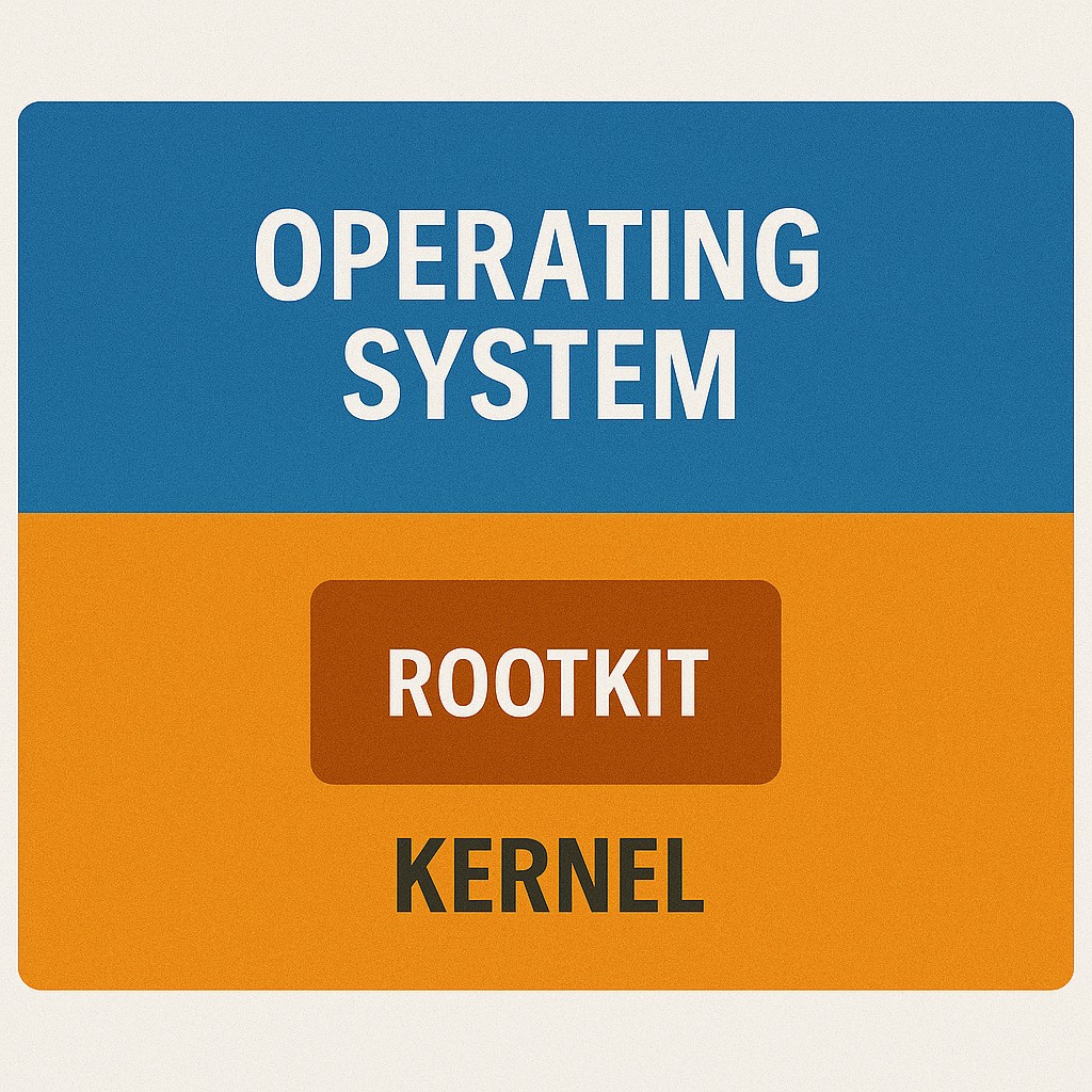 Kernel-level rootkit hiding within OS processes