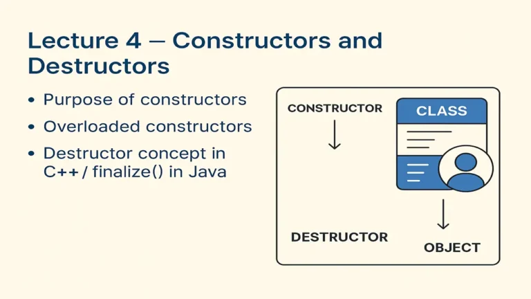 Constructors and Destructors