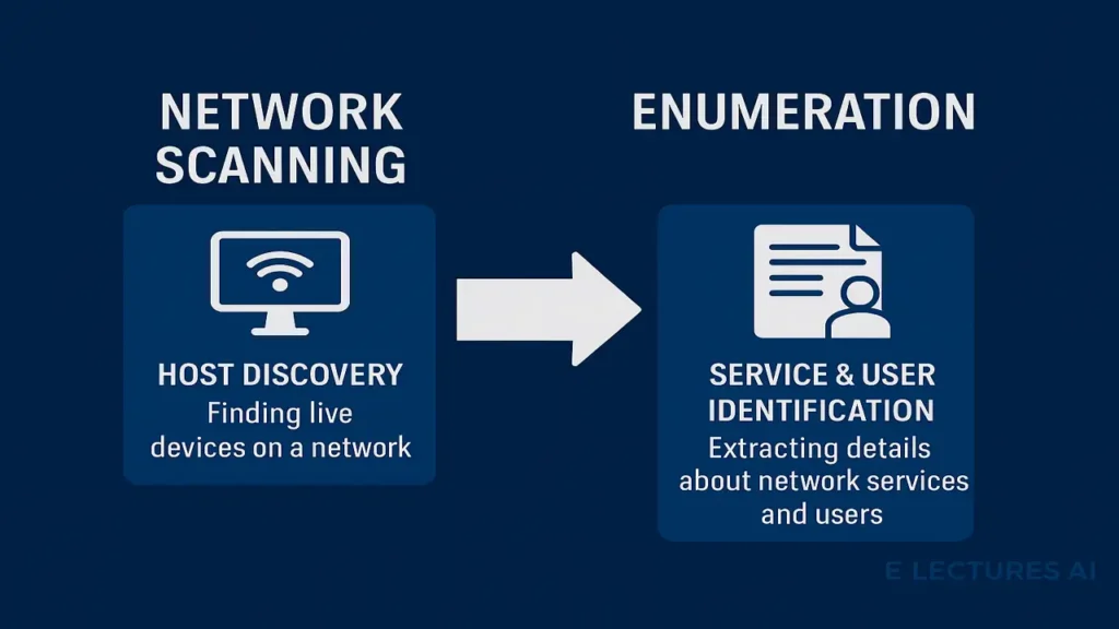 network scanning and enumeration phases illustration