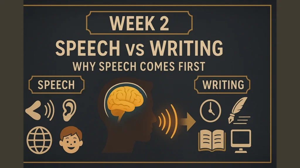 Speech vs Writing: Why Speech Comes First