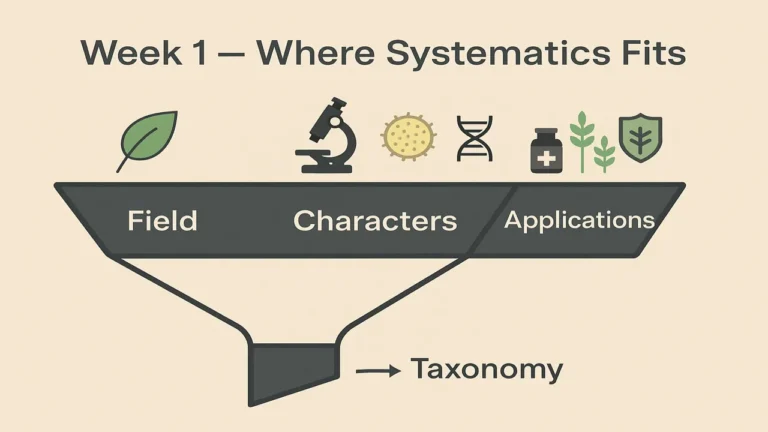 Week 1 - Introduction to Plant Systematics: Definitions, Scope, Characters & Real-World Value