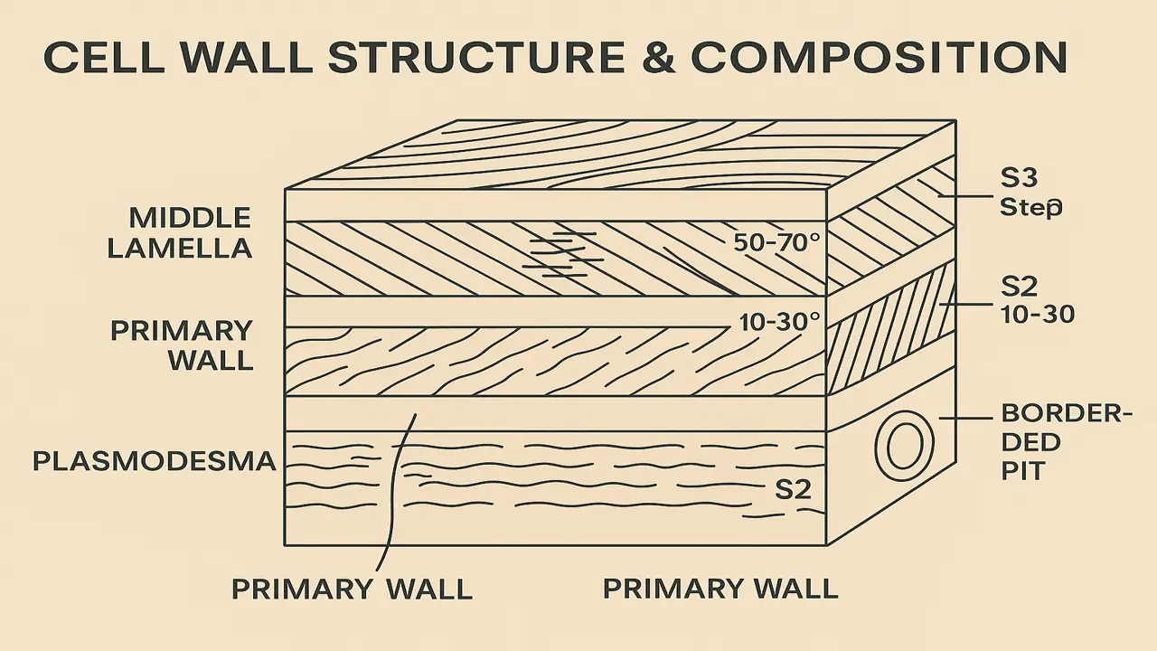 Week 9 - Cell Wall Structure & Composition Primary, Secondary Walls & Lignification