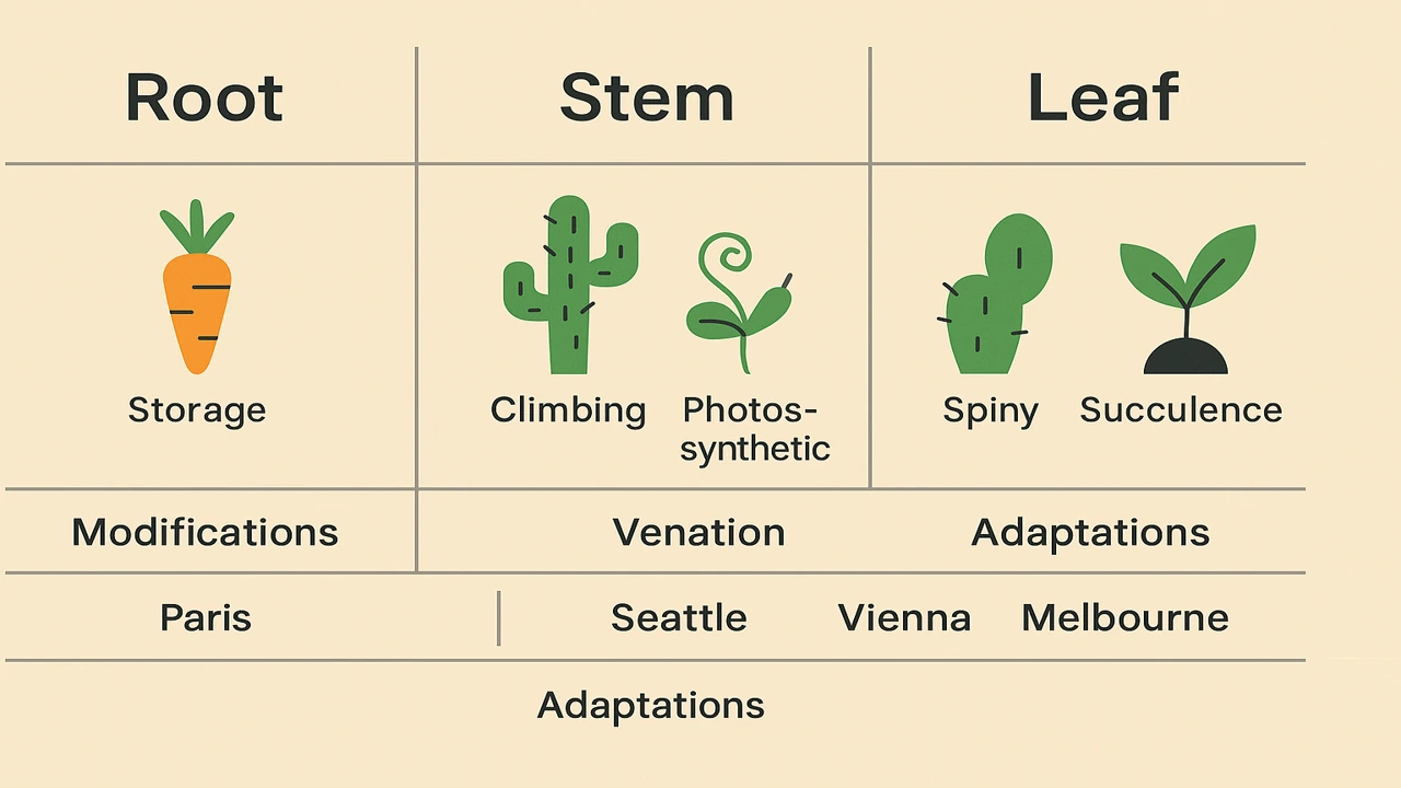Morphology I: Root, Stem & Leaf Forms & Adaptations