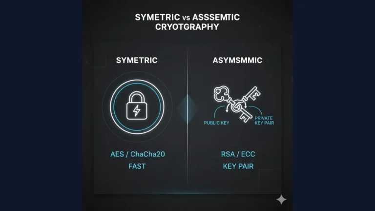 Symmetric and asymmetric cryptography with AES lock and public-private keys