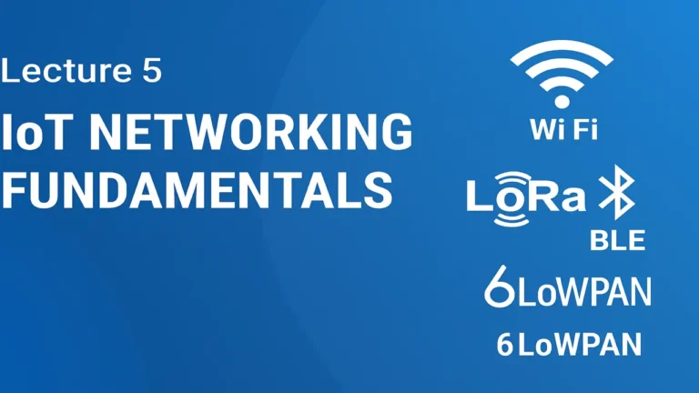 Lecture 5 – IoT Networking Fundamentals