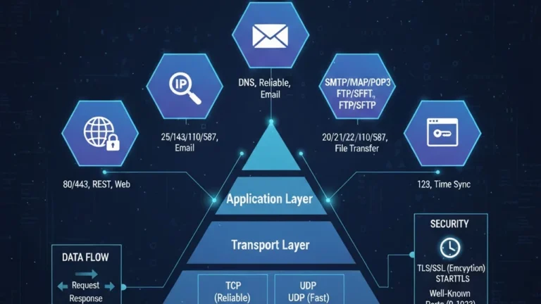TCP/IP Application Services HTTP, DNS, SMTP/IMAP/POP3, FTP/SFTP, SSH, NTP (Ports & Security)