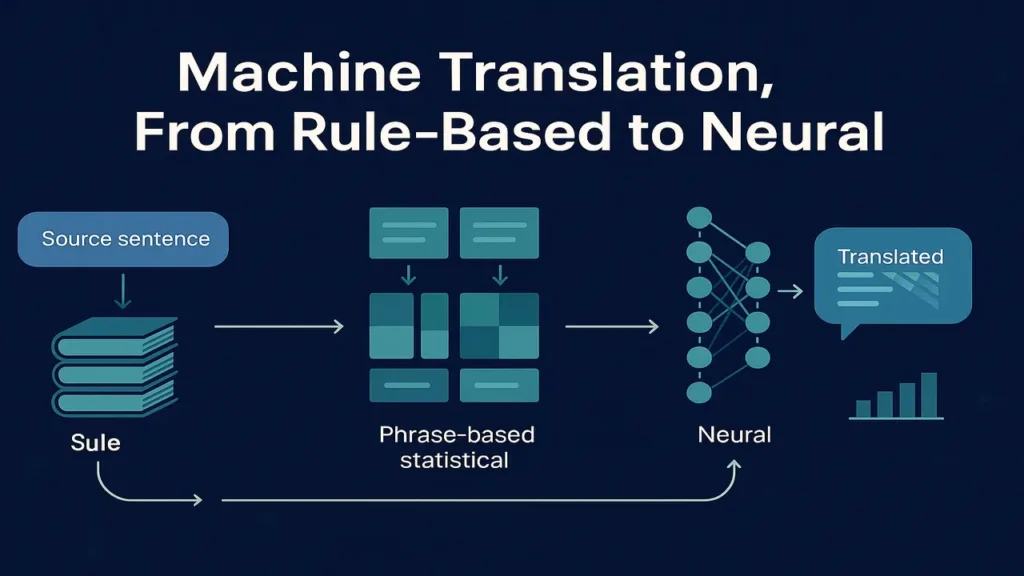 Machine Translation in Natural Language Processing. From Rule Based to Neural