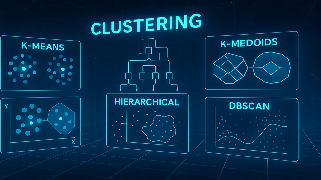 Clustering - K-Means, K-Medoids, Hierarchical & DBSCAN