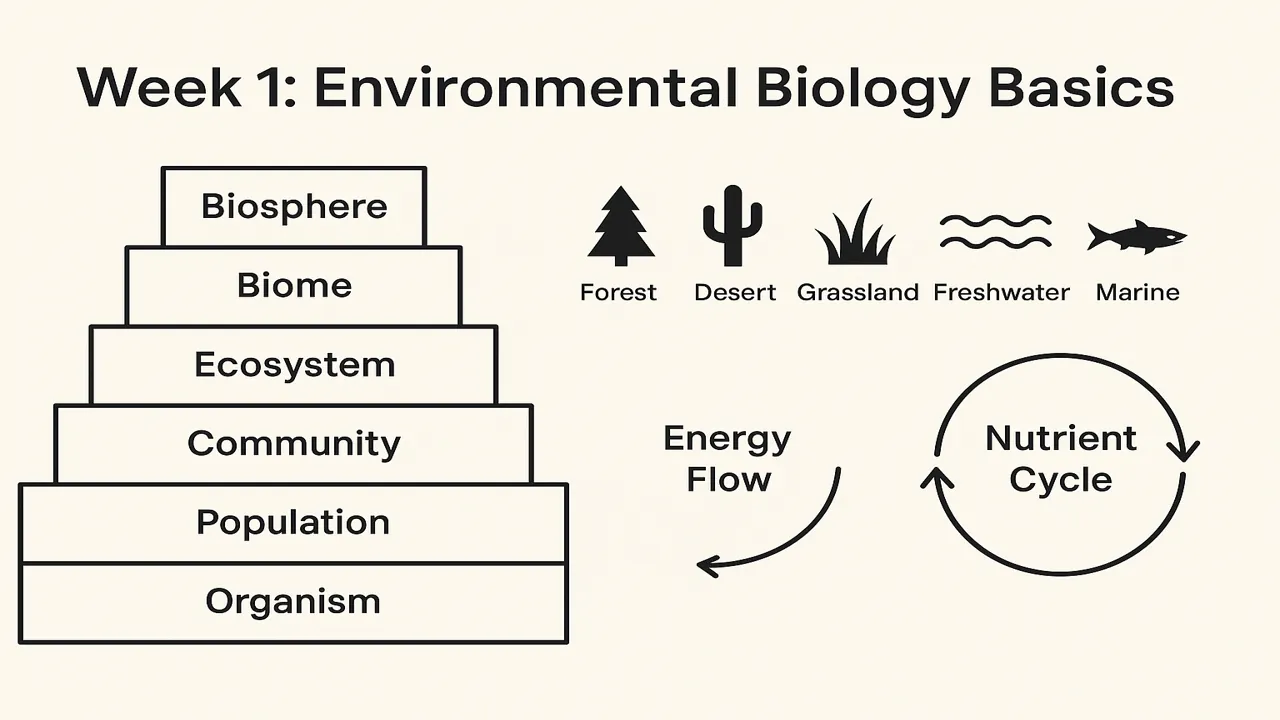 Environmental Biology Introduction, Scope, Biosphere, Biomes, Ecosystems & Biodiversity