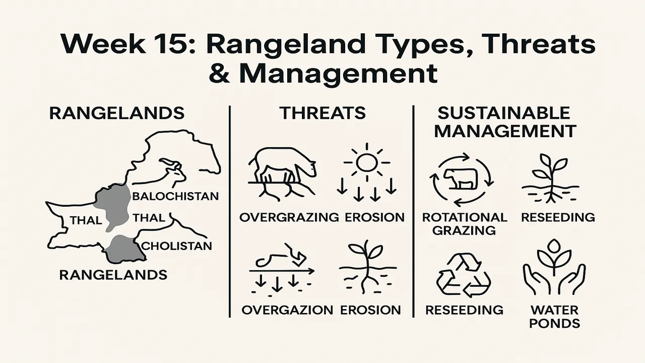 Types of Rangelands in Pakistan, Threats, and Sustainable Management