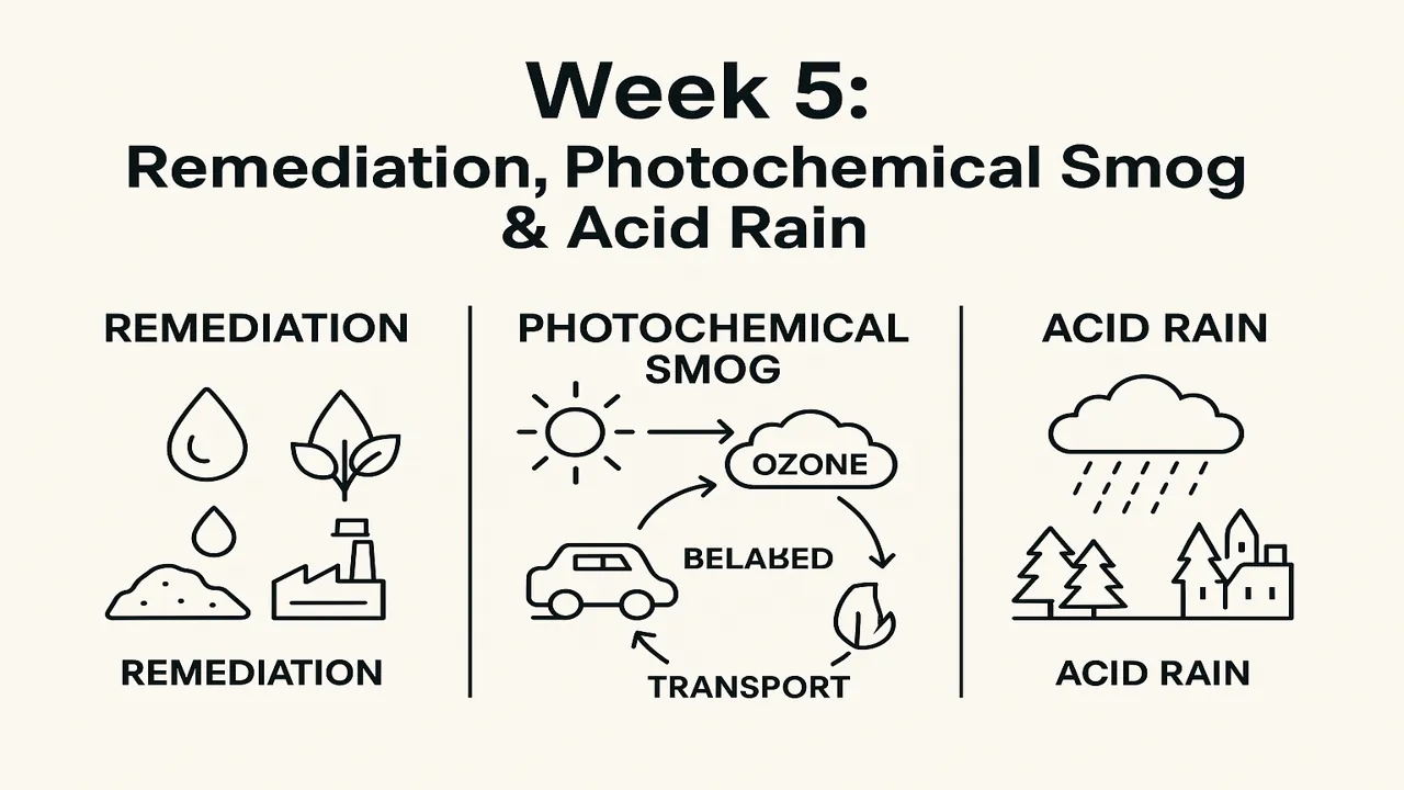 Remediation, Photochemical Smog and Acid Rain