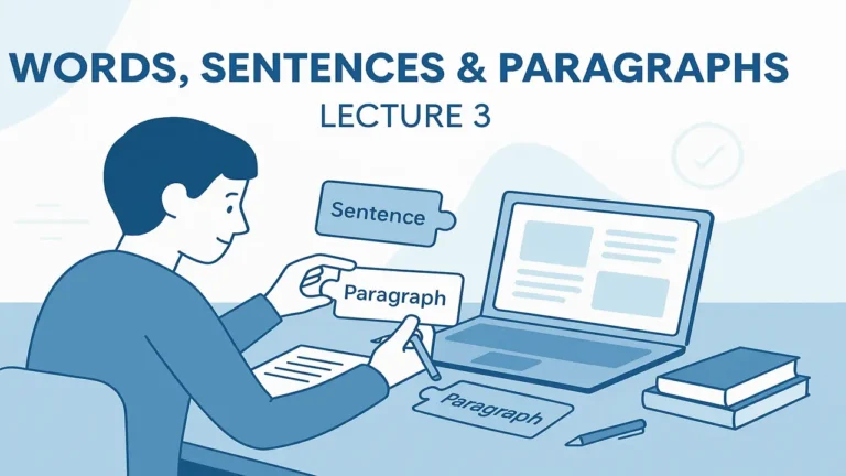 Words, Sentences, and Paragraphs: Building Blocks of Effective English Writing