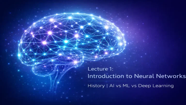Introduction to Neural Networks – Lecture 1
