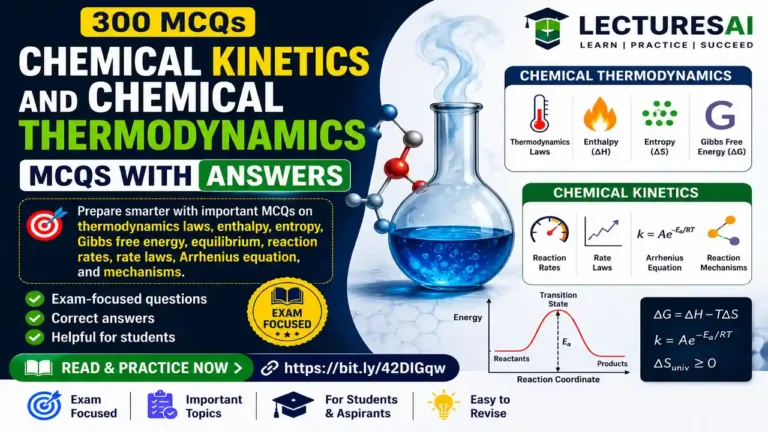 Chemical Kinetics and Chemical Thermodynamics MCQs with Answers