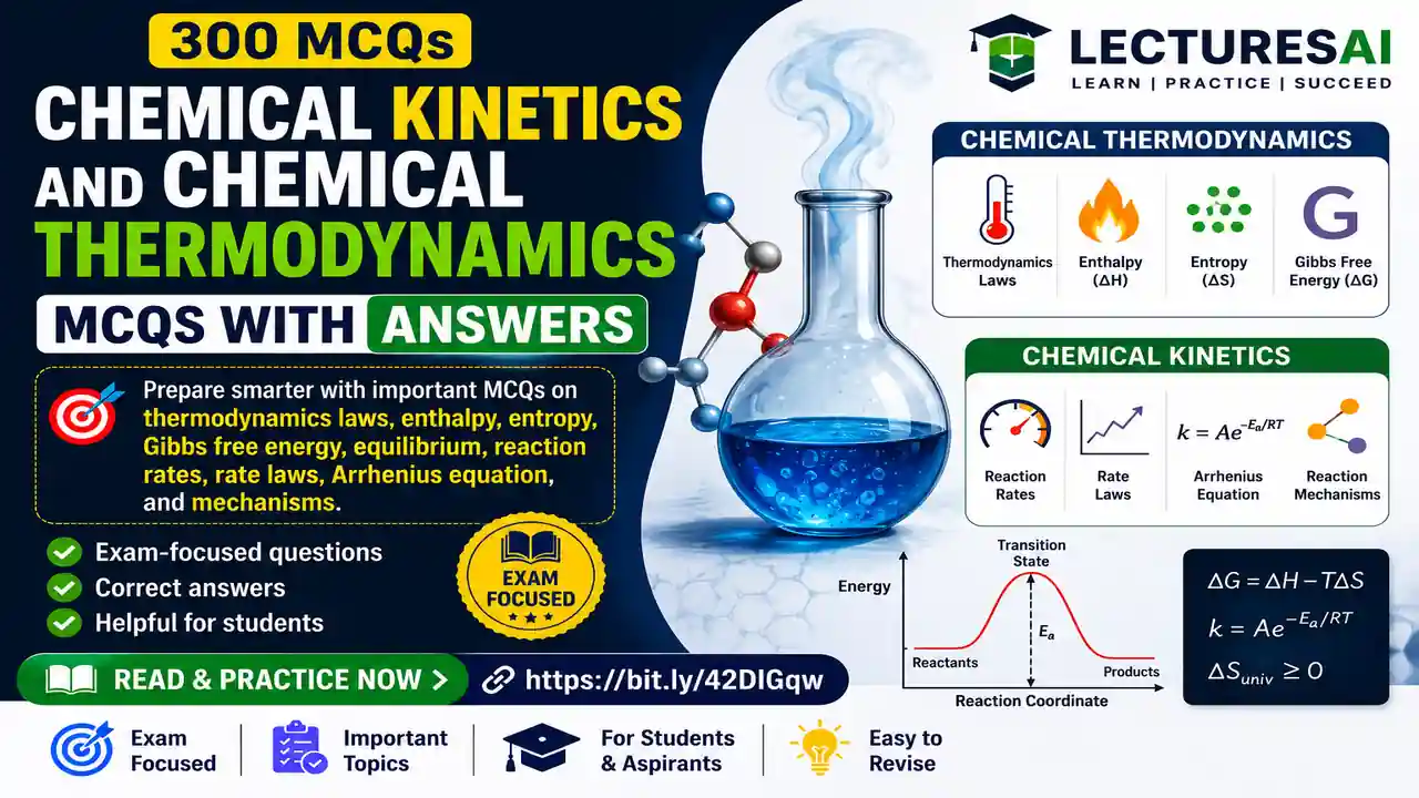 Chemical Kinetics and Chemical Thermodynamics MCQs with Answers