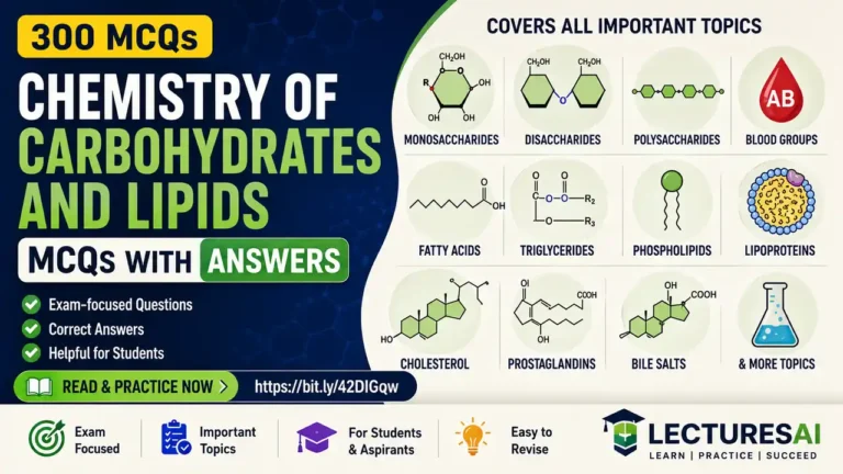 Chemistry of Carbohydrates and Lipids MCQs with Answers