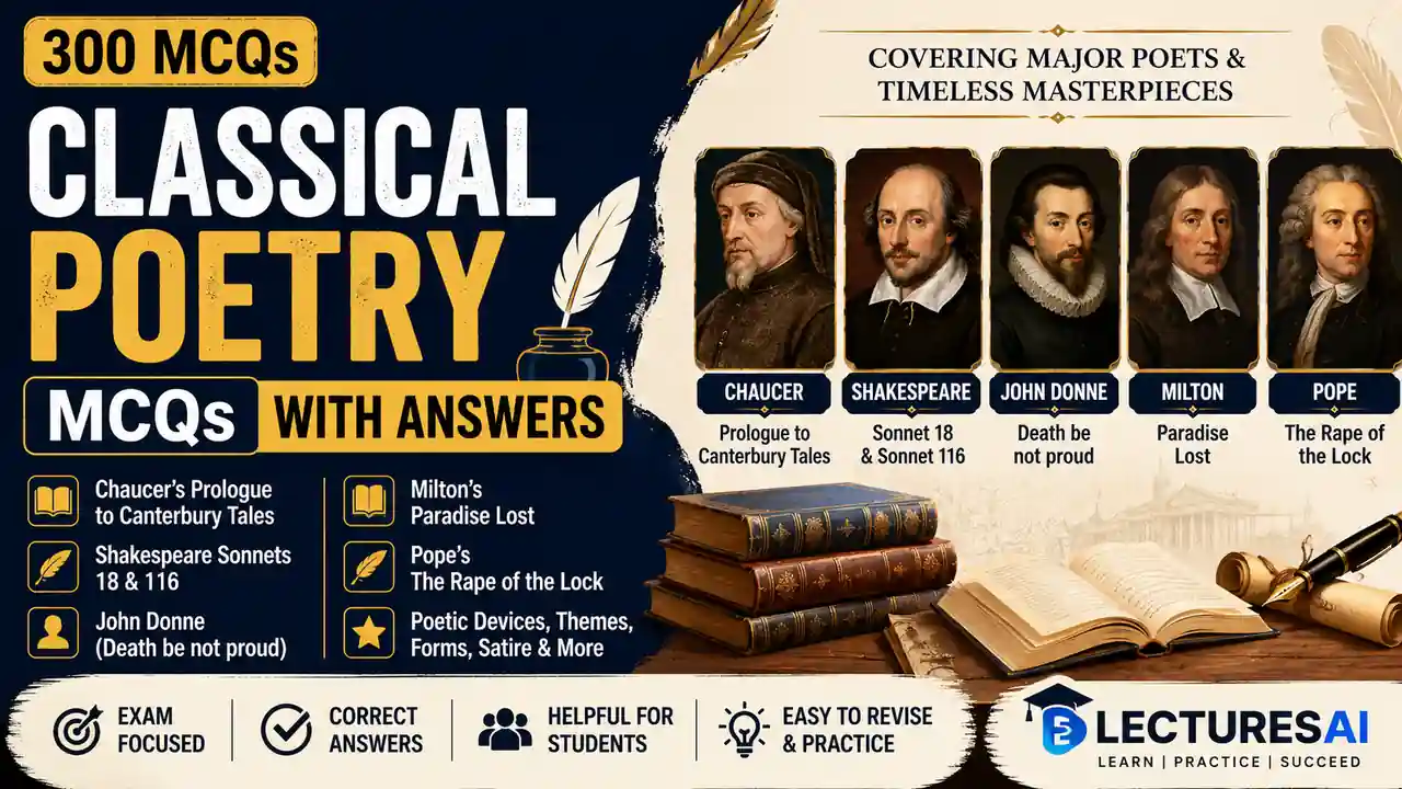 Classical Poetry MCQs with Answers